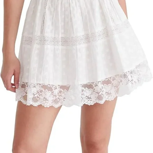 Women's Lace Corset Mini Dress Polyester Cotton Slim Fit Above Knee - Picture 1 of 4